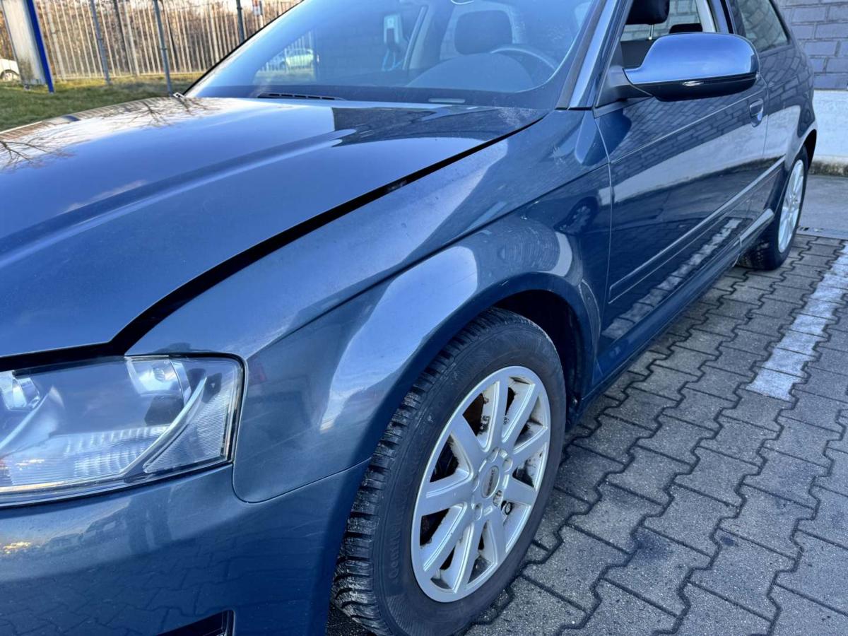 Audi A3 8P original Kotfl&uuml;gel vorn links LZ7H Meteorgrau Facelift Bj.2011